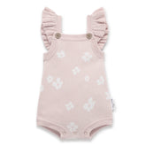 Aster & Oak | Flower Ruffle Knit Romper