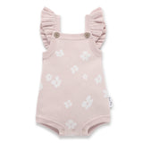 Aster & Oak | Flower Ruffle Knit Romper