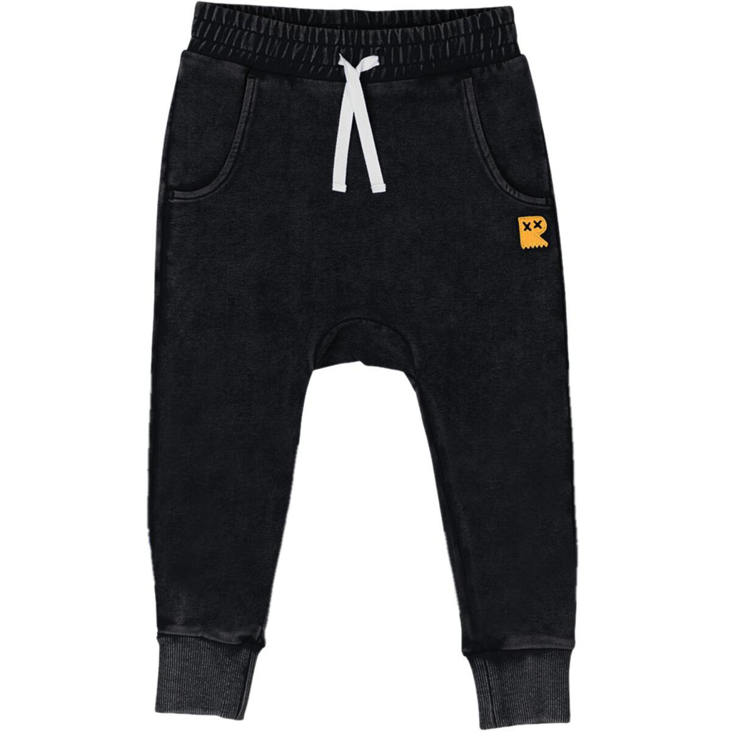 Rock Your Baby | Black Wash Track Pants