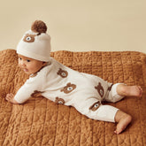 Wilson & Frenchy | Beary Cute Organic Knitted Jacquard Growsuit
