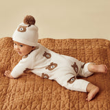 Wilson & Frenchy | Beary Cute Organic Knitted Jacquard Growsuit