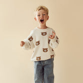 Wilson & Frenchy | Beary Cute Organic Knitted Jacquard Jumper
