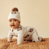 Wilson & Frenchy | Beary Cute Organic Knitted Jacquard Growsuit