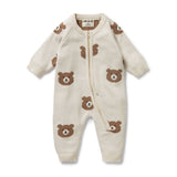 Wilson & Frenchy | Beary Cute Organic Knitted Jacquard Growsuit