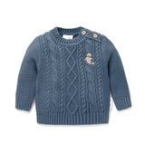 Aster & Oak | Bluestone Cable Knit Jumper