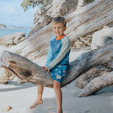 Crywolf | Long Sleeve Rash Vest - Ocean Colour Block