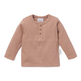 Aster & Oak | Cocoa Rib Henley Top