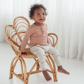 Aster & Oak | Cocoa Rib Henley Top