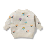 Wilson & Frenchy | Flower Pop Organic Knitted Jacquard Jumper