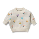 Wilson & Frenchy | Flower Pop Organic Knitted Jacquard Jumper