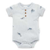 Aster & Oak | Orca Henley Onesie - LAST Size 1