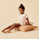 Wilson & Frenchy | Peaches Organic Pointelle Short Sleeved Pyjamas - LAST Size 3