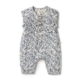 Wilaon & Frenchy | Blue Coral Organic Crinkle Growsuit - LAST Size 00