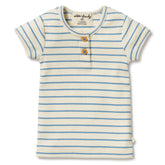 Wilson & Frenchy | Petit Blue Organic Henley Tee - LAST Size 000, 0