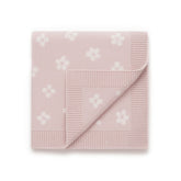 Aster & Oak | Pink Knit Flower Blanket