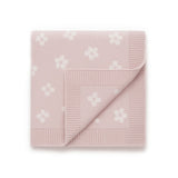 Aster & Oak | Pink Knit Flower Blanket