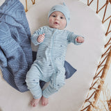 Aster & Oak | Striped Seal Rib Zip Romper