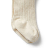 Wilson & Frenchy | Butter milk Organic Ribbed Tights