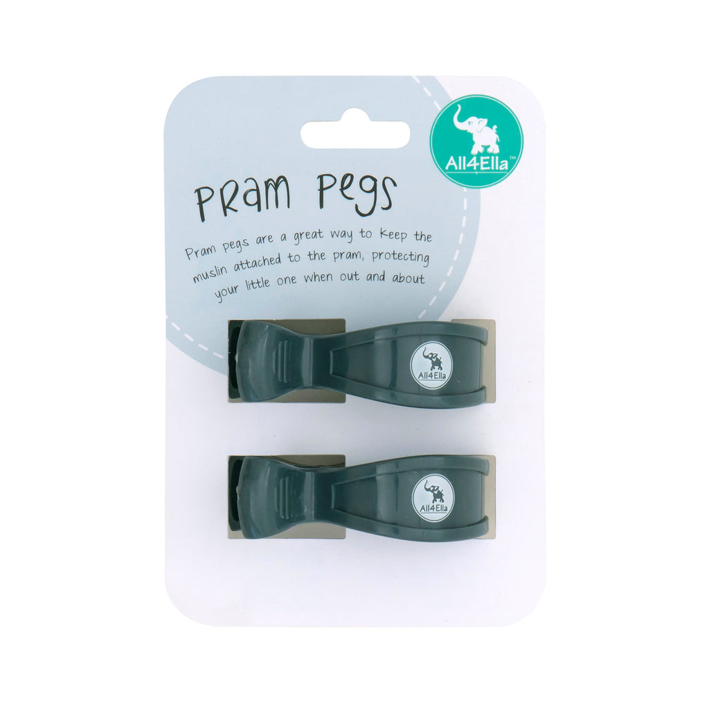 All4Ella | 2 Pack Pegs - Charcoal