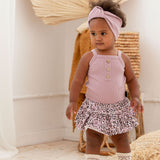 Kapow Kids | Shell Pink Rib Singlet Bodysuit