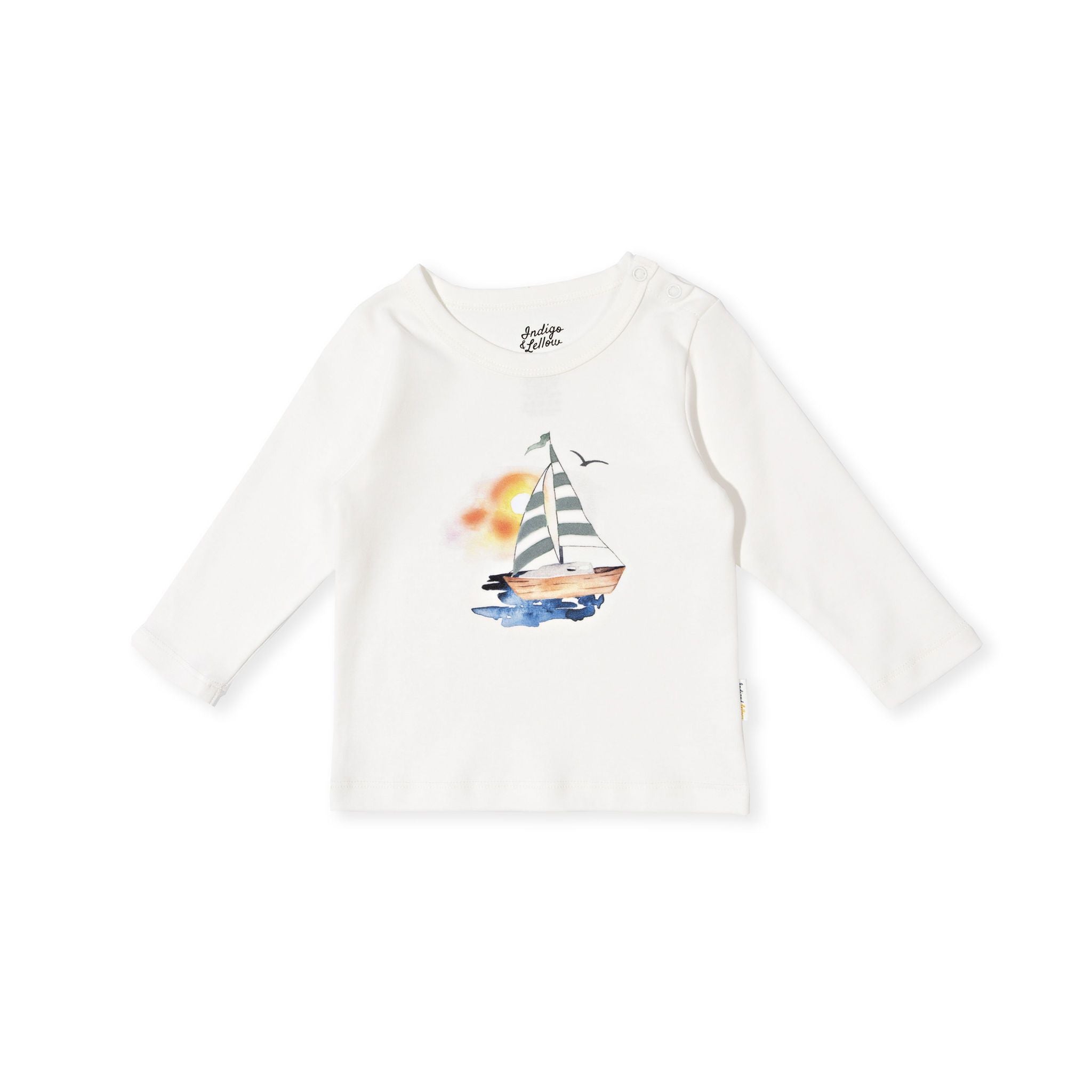 Indigo & Lellow Sailboat Top