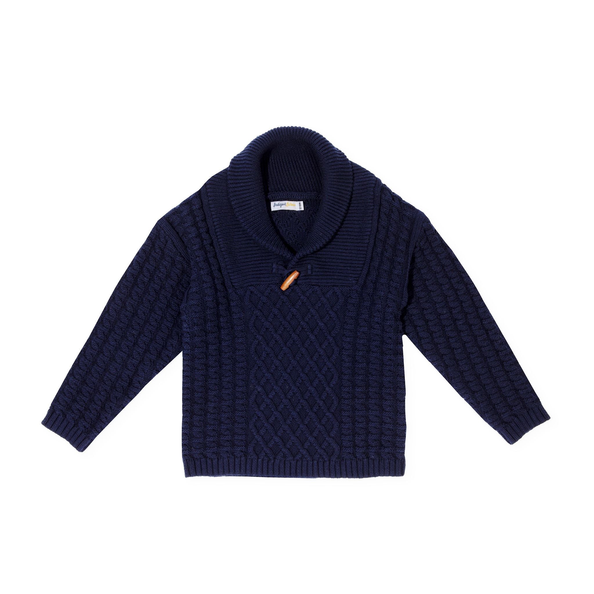 Indigo & Lellow navy calvin knit jumper