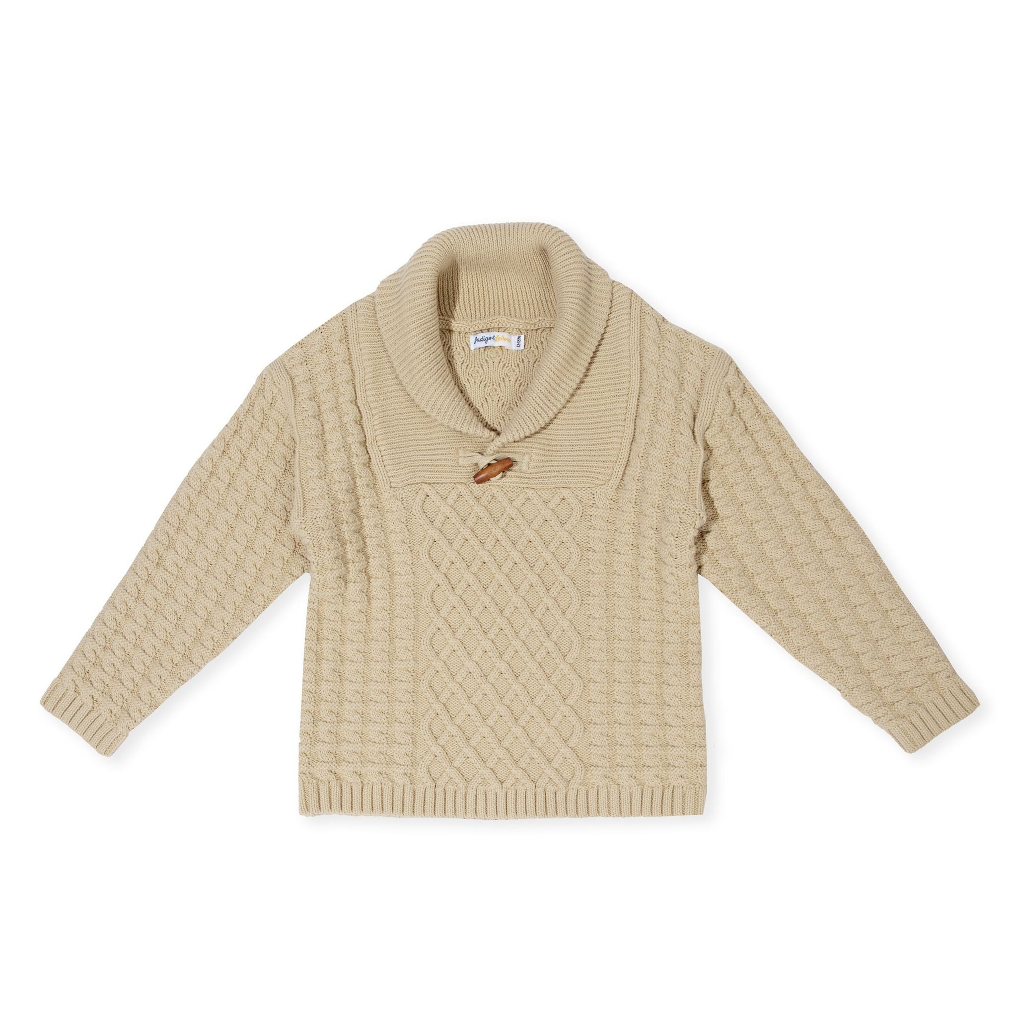 Indigo & Lellow sand calvin knit jumper