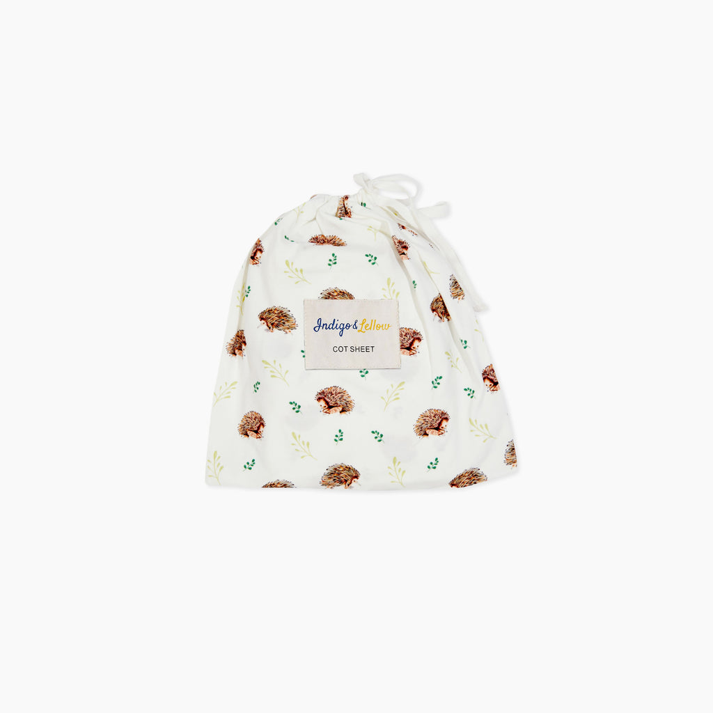 Indigo & Lellow | Cot Sheet - Echidna