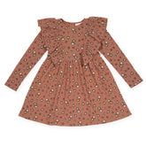 Kapowkids Ditsy Floral Rib Ruffle Waisted Dress