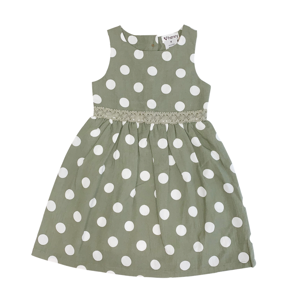 Love Henry | Eleanor Dress - Olive Spot