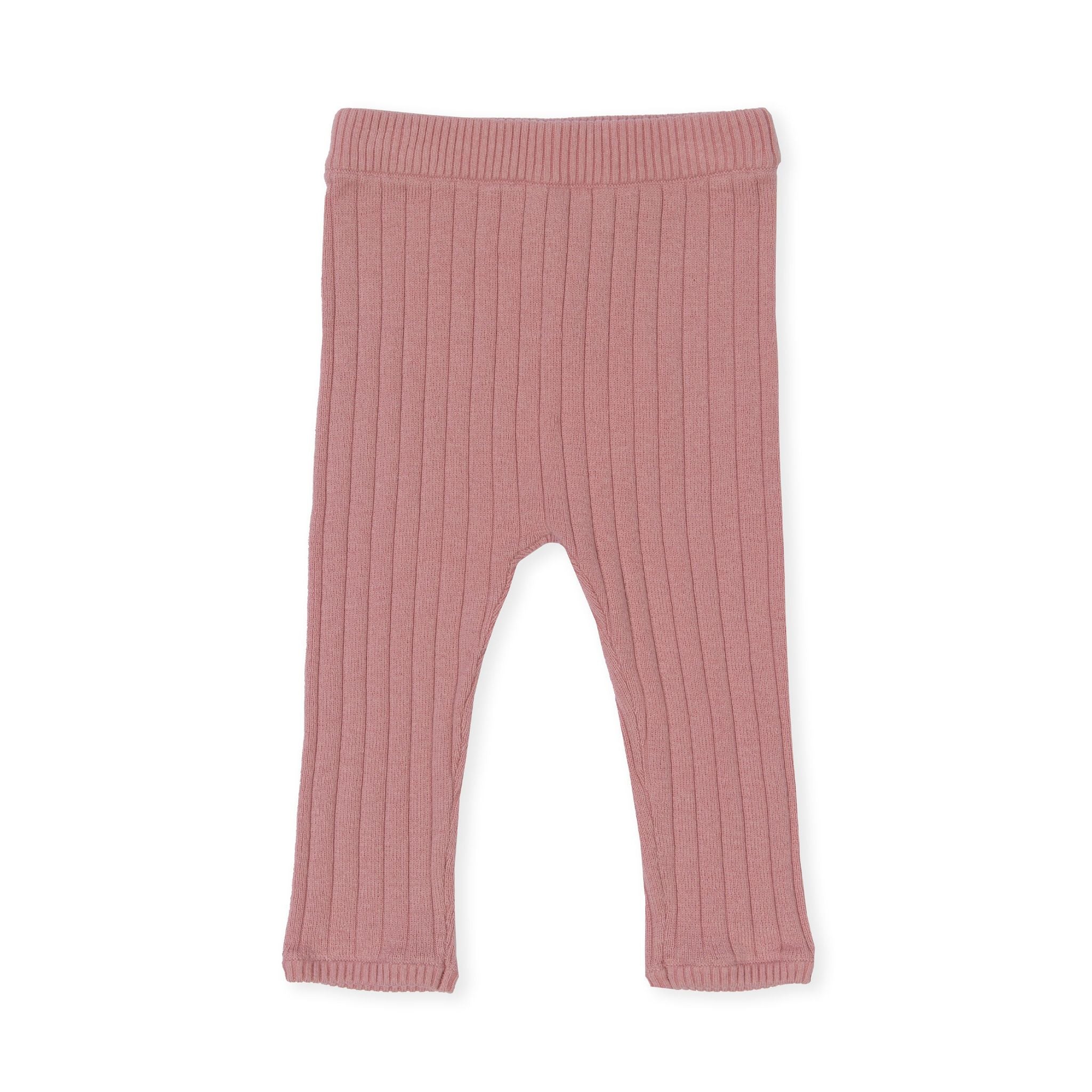 Indigo & Lellow pink knit leggings