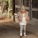 Kapow Kids | Mushroom Faux Fur Shaggy Vest - LAST Size 3