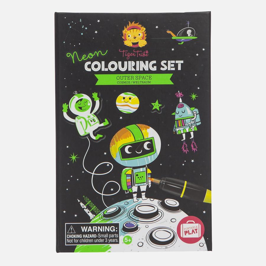 Tiger Tribe | Neon Colouring Set - Outer Space