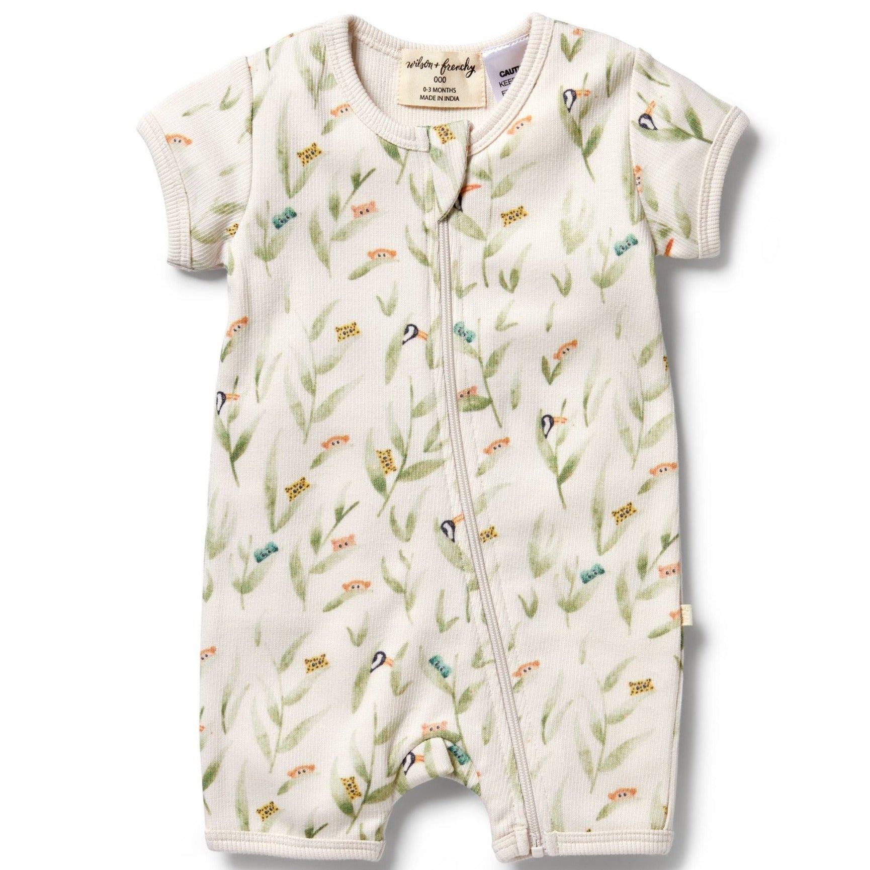 Wilson & Frenchy Organic Rib Boyleg Zipsuit - Peek-a-Boo