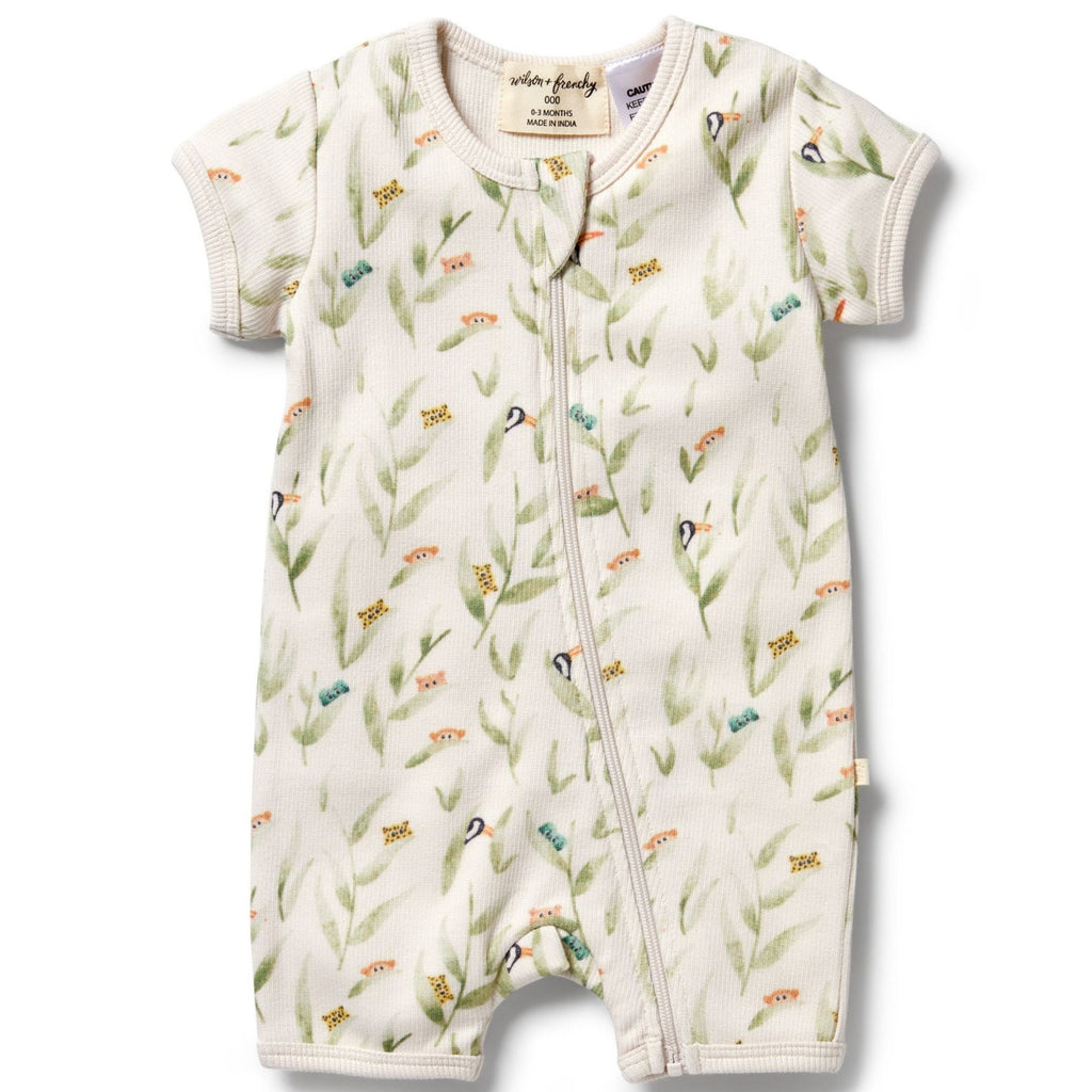 Wilson & Frenchy | Organic Rib Boyleg Zipsuit - Peek-a-Boo