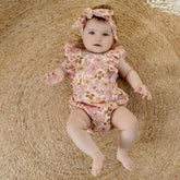 Kapow Kids | Pink Posy Ruffle Playsuit - LAST Size 0