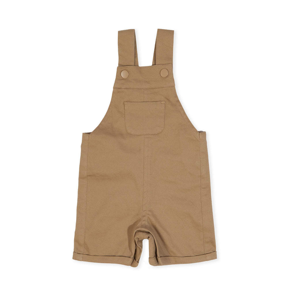 Indigo & Lellow | Sidney Short Overalls - Denim Latte