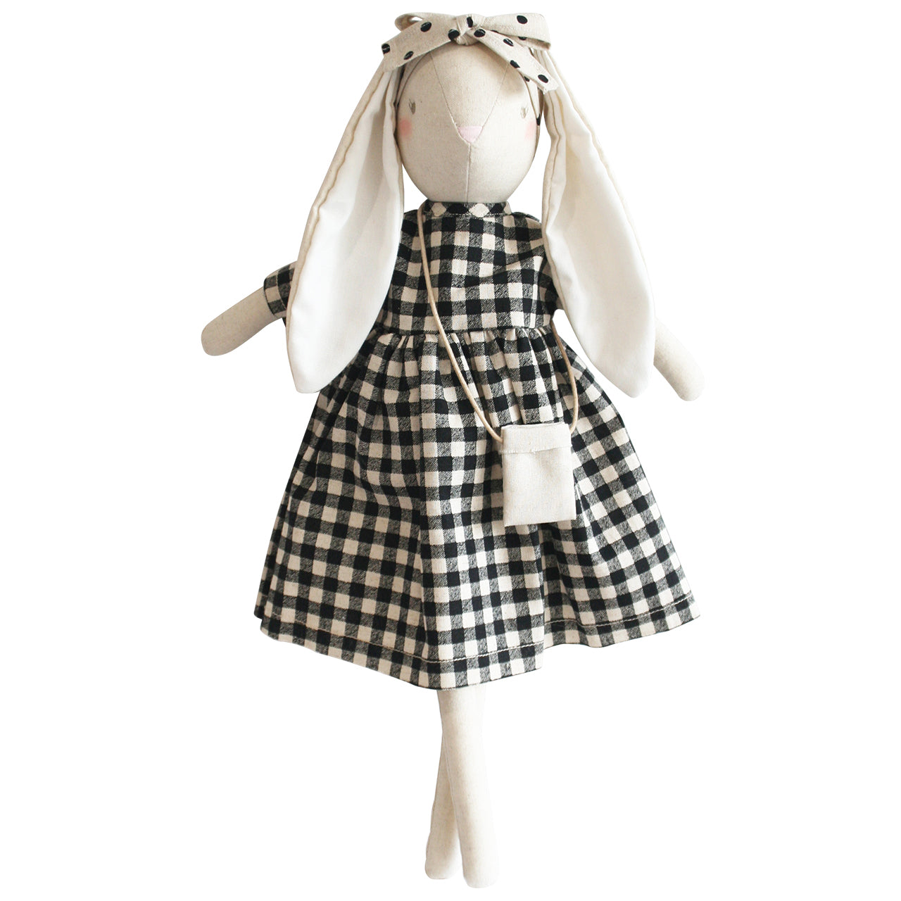 Alimrose Sofia Bunny - Black Check 50cm