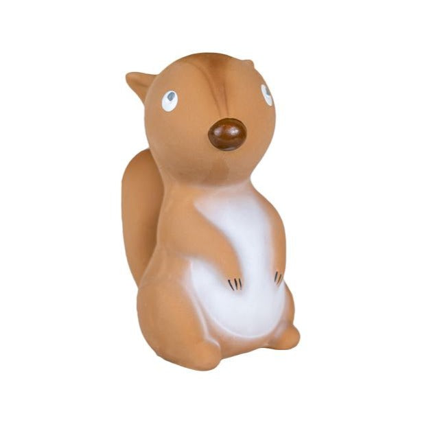 Tikiri | Squirrel - Natural Rubber Baby Rattle & Bath Toy