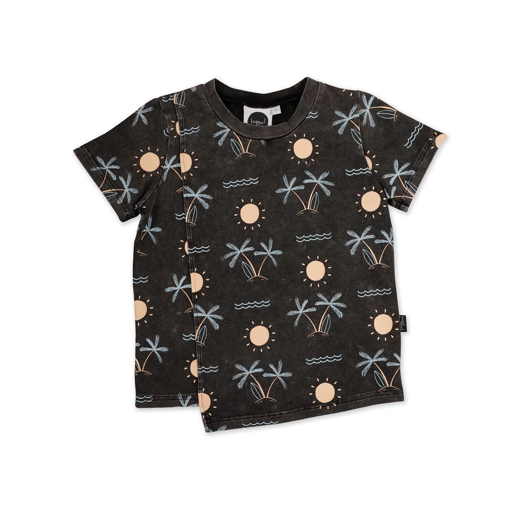 Kapow Kids | Sunseeker Asymmetrical T-shirt - Acid Wash