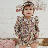 Kapow Kids | Vintage Dahlia Frill Playsuit - LAST Size 0