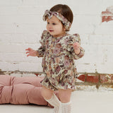 Kapow Kids | Vintage Dahlia Frill Playsuit - LAST Size 0