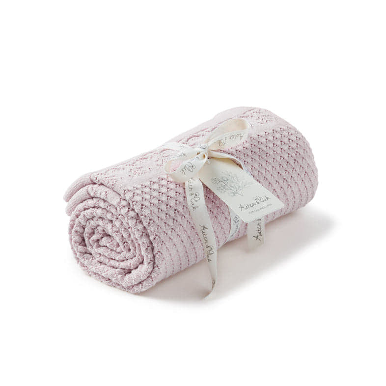 Aster & Oak | Heirloom Knit Blanket - Violet