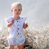 Burrow & Be | Ocean Flora Painting Alice Romper - LAST Size 00