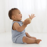 Wilson & Frenchy | Slate Blue Muslin Romper