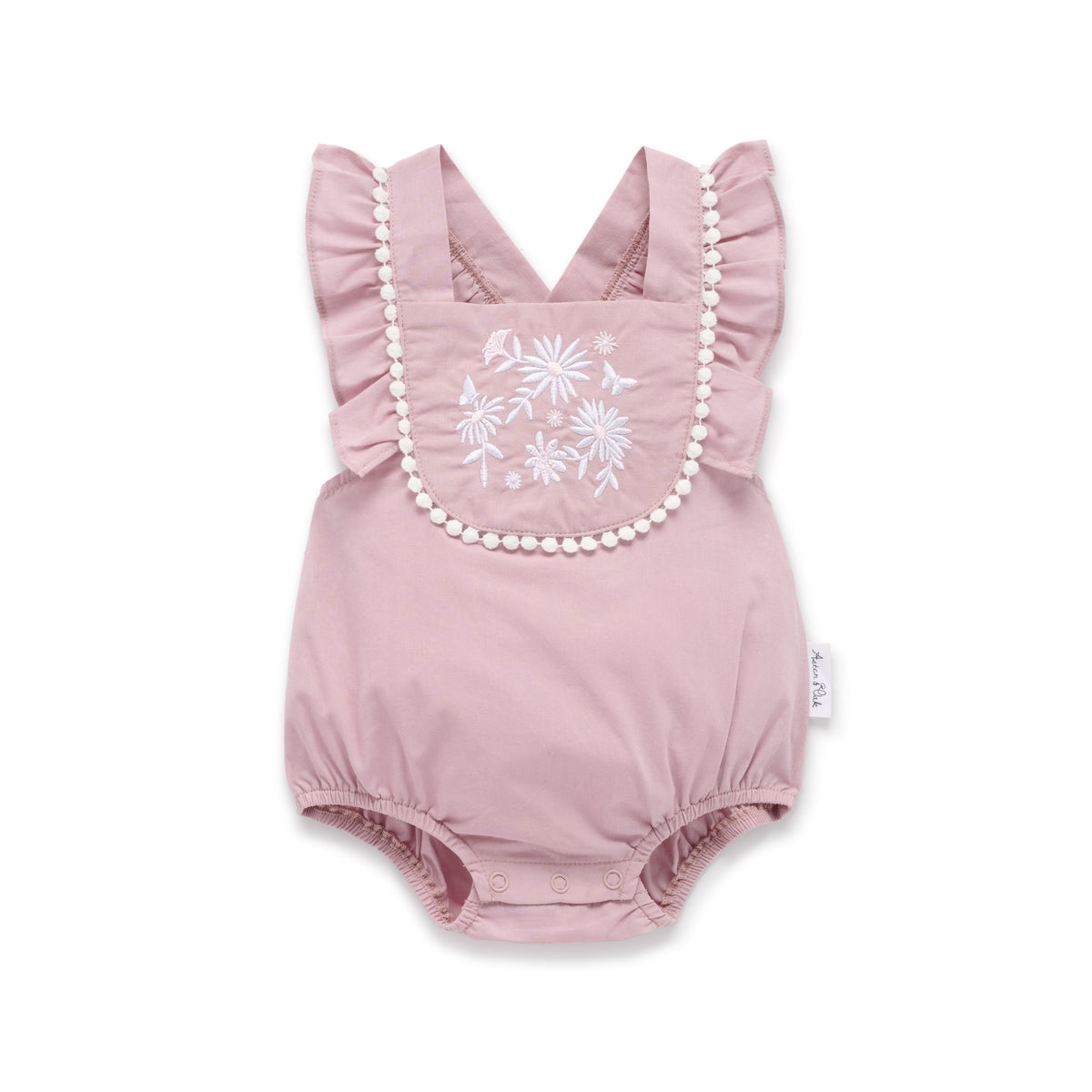 Aster & Oak | Orchid Daisy Embroidered Romper
