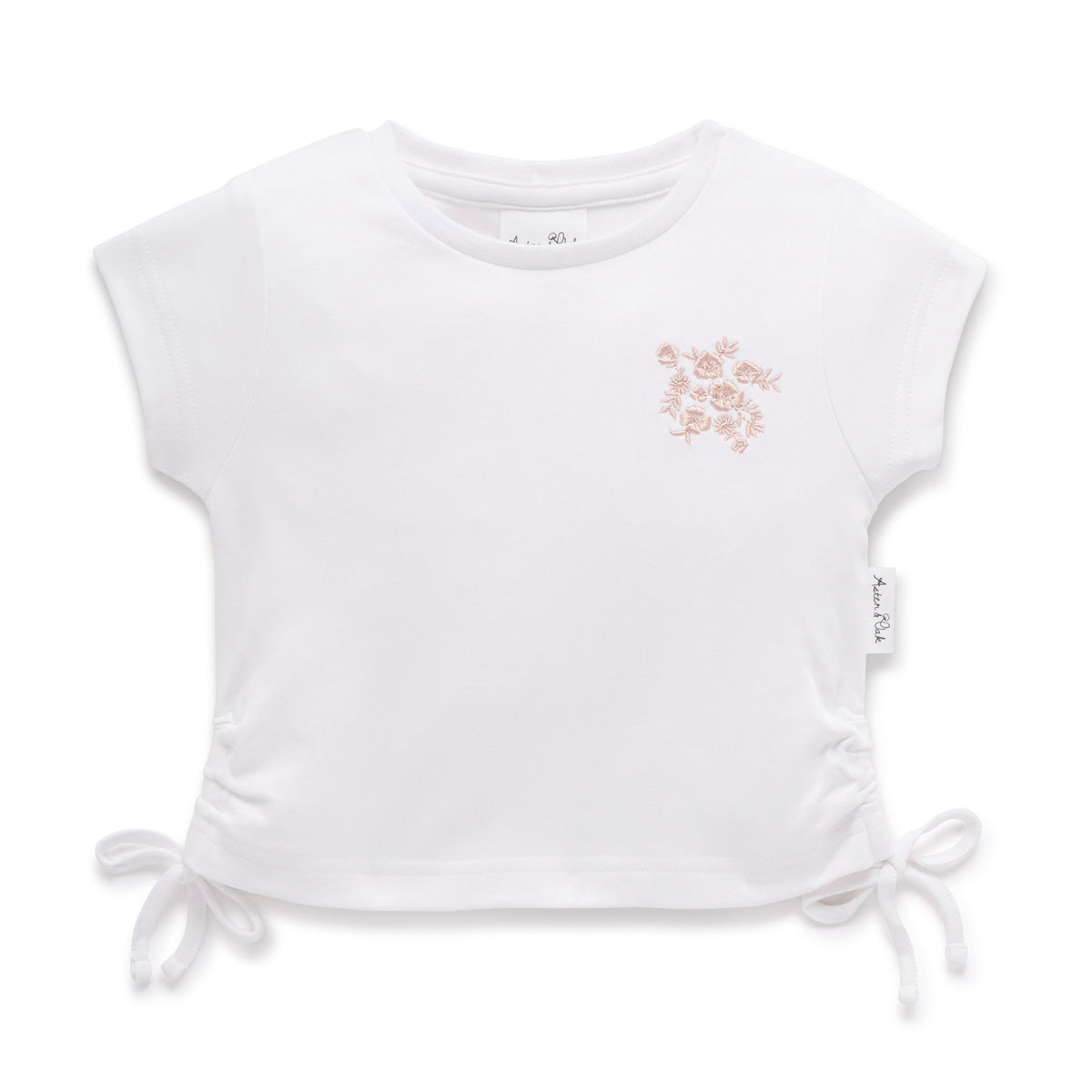 Aster & Oak | Eve Embroidered Tie Side Top
