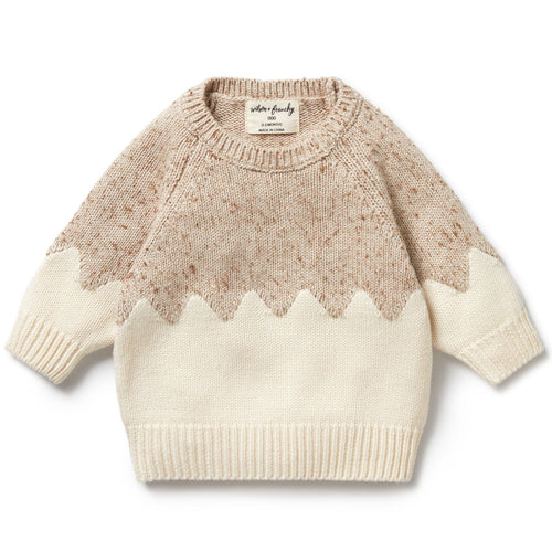 Wilson & Frenchy | Almond Fleck Knitted Jacquard Jumper
