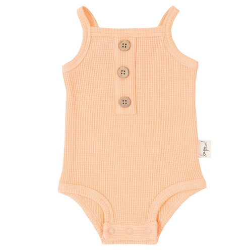 Kapowkids | Apricot Waffle Singlet Bodysuit