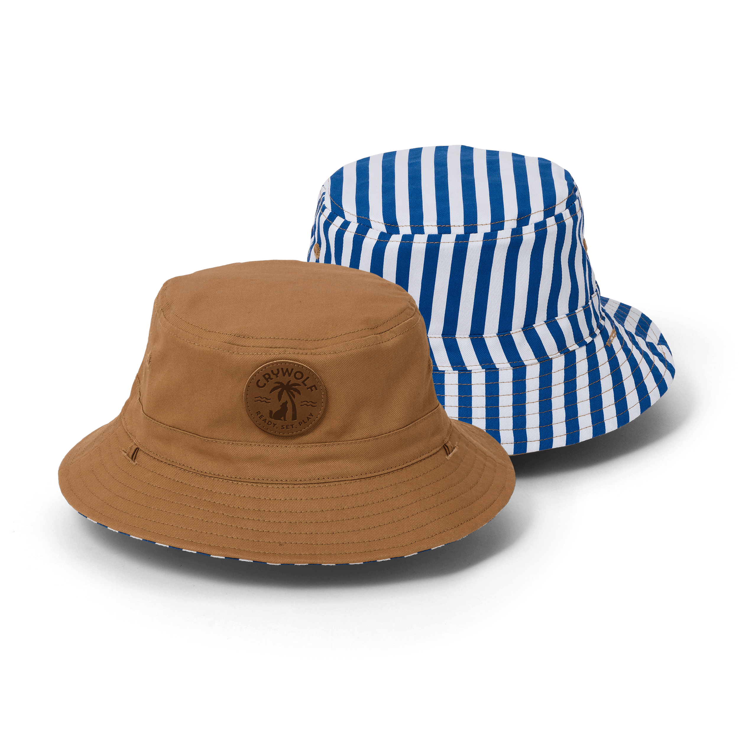 Crywolf | Reversible Bucket Hats - Deep Sea Stripe